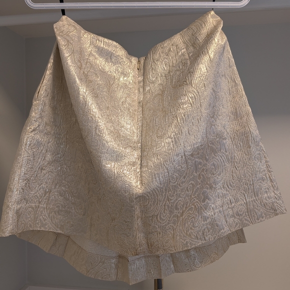 British Brand - Boutique By Jaeger - Champagne A-Line Mini Skirt WITH POCKETS - Picture 4 of 9